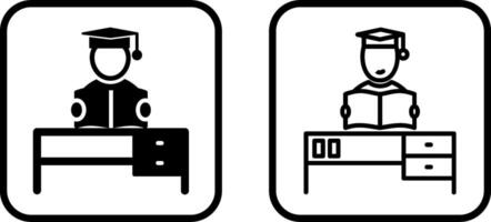 Studying on Desk II Vector Icon