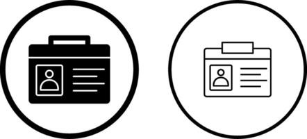 icono de vector de tarjeta de identificación