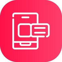 Line Round Corner Gradient vector