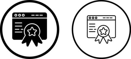 Web Award Vector Icon