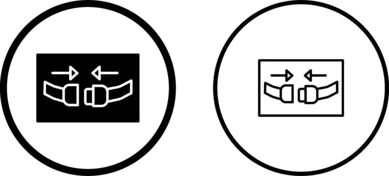 icono de vector de cinturón de seguridad