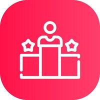 Line Round Corner Gradient vector