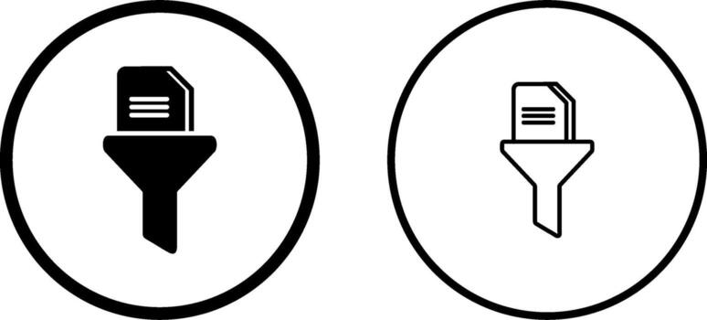 Filtering Document Vector Icon