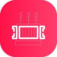 Line Round Corner Gradient vector