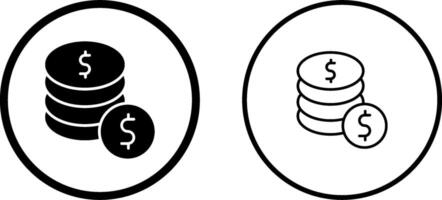 Dollar Coins Vector Icon