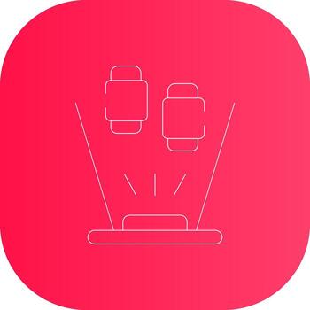 línea redondo esquina degradado vector