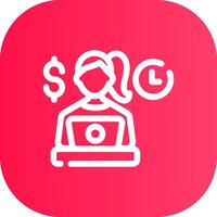 Line Round Corner Gradient vector