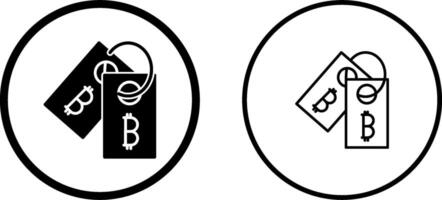 Bitcoin Label Tag Vector Icon