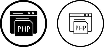 icono de vector de php