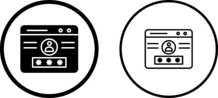 Web login Vector Icon