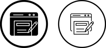 Blog Template Vector Icon