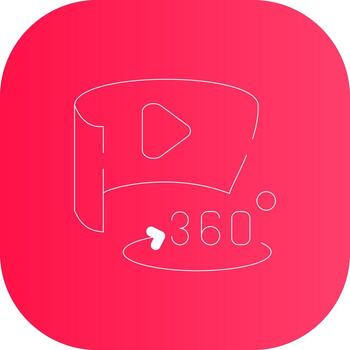 Line Round Corner Gradient vector