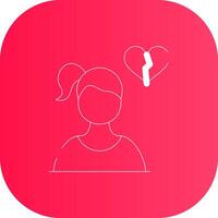 línea redondo esquina degradado vector