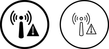 icono de vector de radiación no ionizante