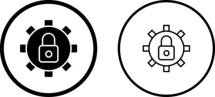 icono de vector de configuración de seguridad