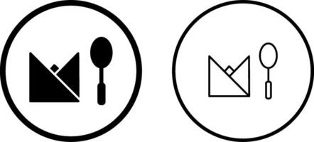 Spoon and Napkin Vector Icon