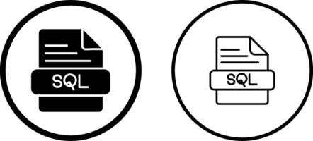 icono de vector de sql