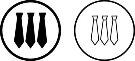 Three Ties Vector Icon