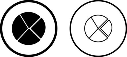 icono de vector de gráfico circular