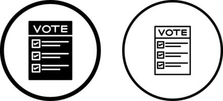 Ballot Paper Vector Icon