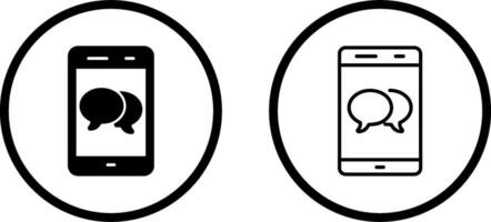 Double Message Bubble Vector Icon