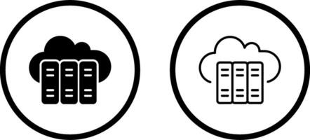 Cloud Library Vector Icon