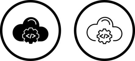 Cloud Coding Vector Icon