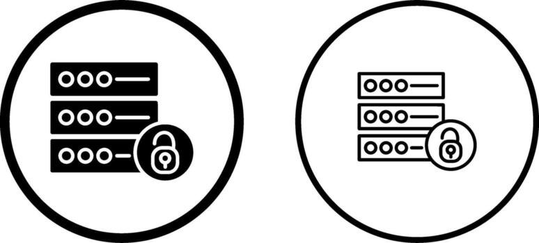 icono de vector de seguridad de datos