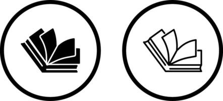 icono de vector de libro abierto