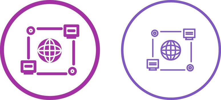 computadora conexión vector icono