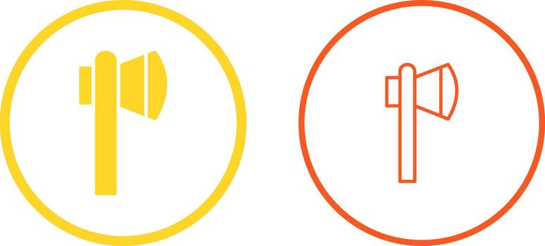 icono de vector de hacha