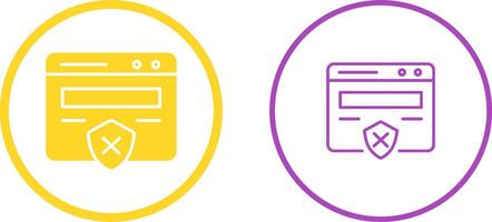 Unprotected Website Vector Icon