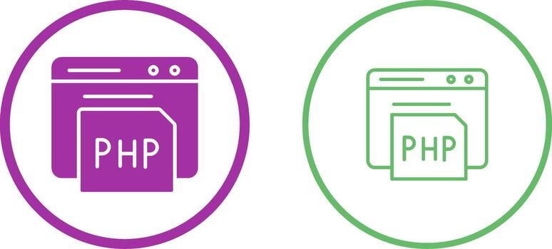 icono de vector de php