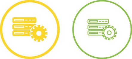 icono de vector de configuración de base de datos