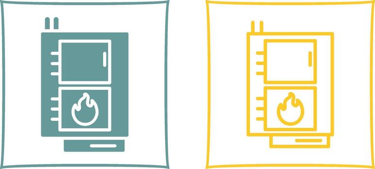Solid Fuel Boiler Vector Icon