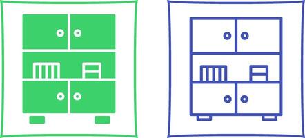 Table with Shelves Vector Icon
