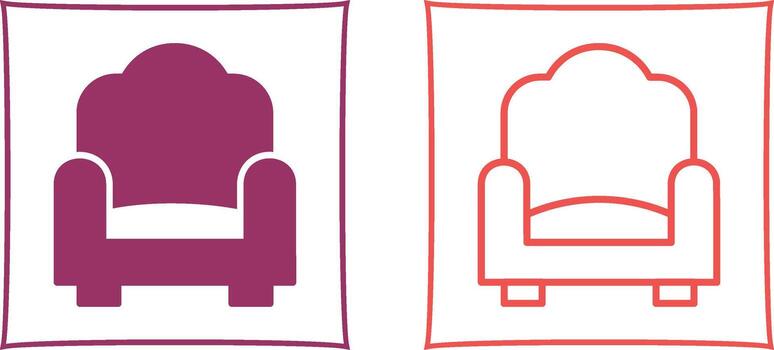 Single Sofa Vector Icon