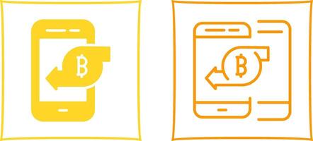 Bitcoin Mobile Vector Icon