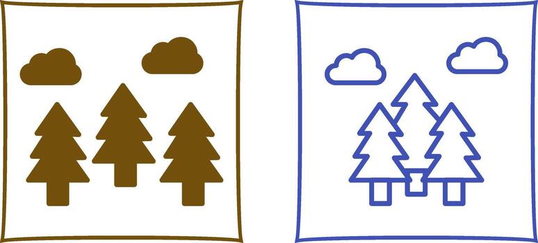 icono de vector de bosque