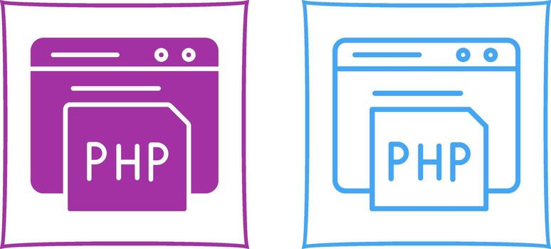 icono de vector de php