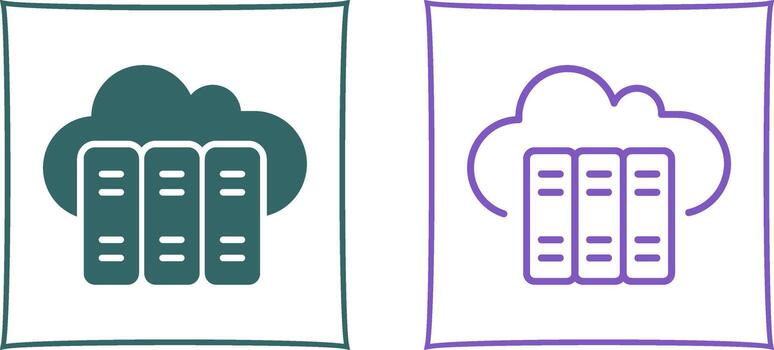Cloud Library Vector Icon