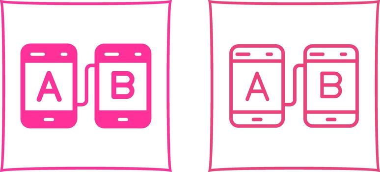 icono de vector de prueba ab