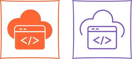 Cloud Coding Vector Icon