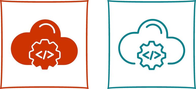 Cloud Coding Vector Icon