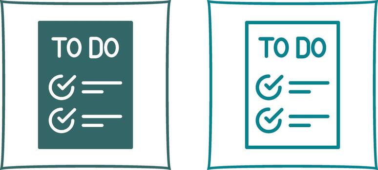 Today to Done CheckList Vector Icon