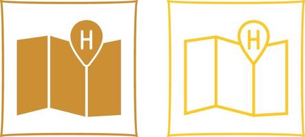 Hotel Location Vector Icon