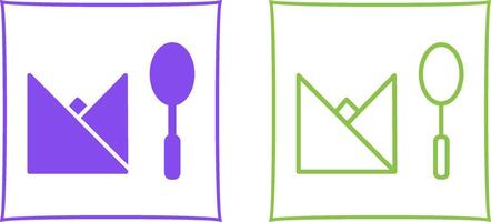 Spoon and Napkin Vector Icon