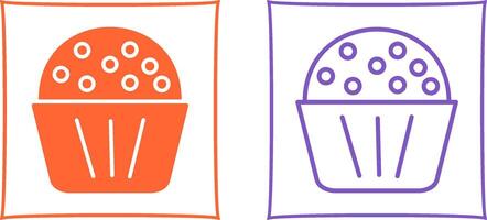 icono de vector de muffin de chocolate