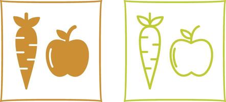 icono de vector de frutas y verduras