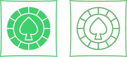 Spade Chip Vector Icon
